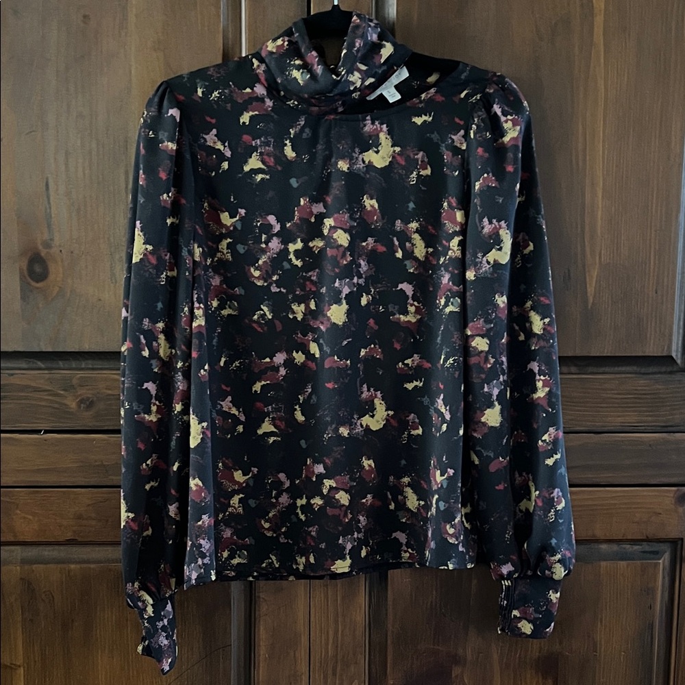 Allison Joy Black Floral Blouse